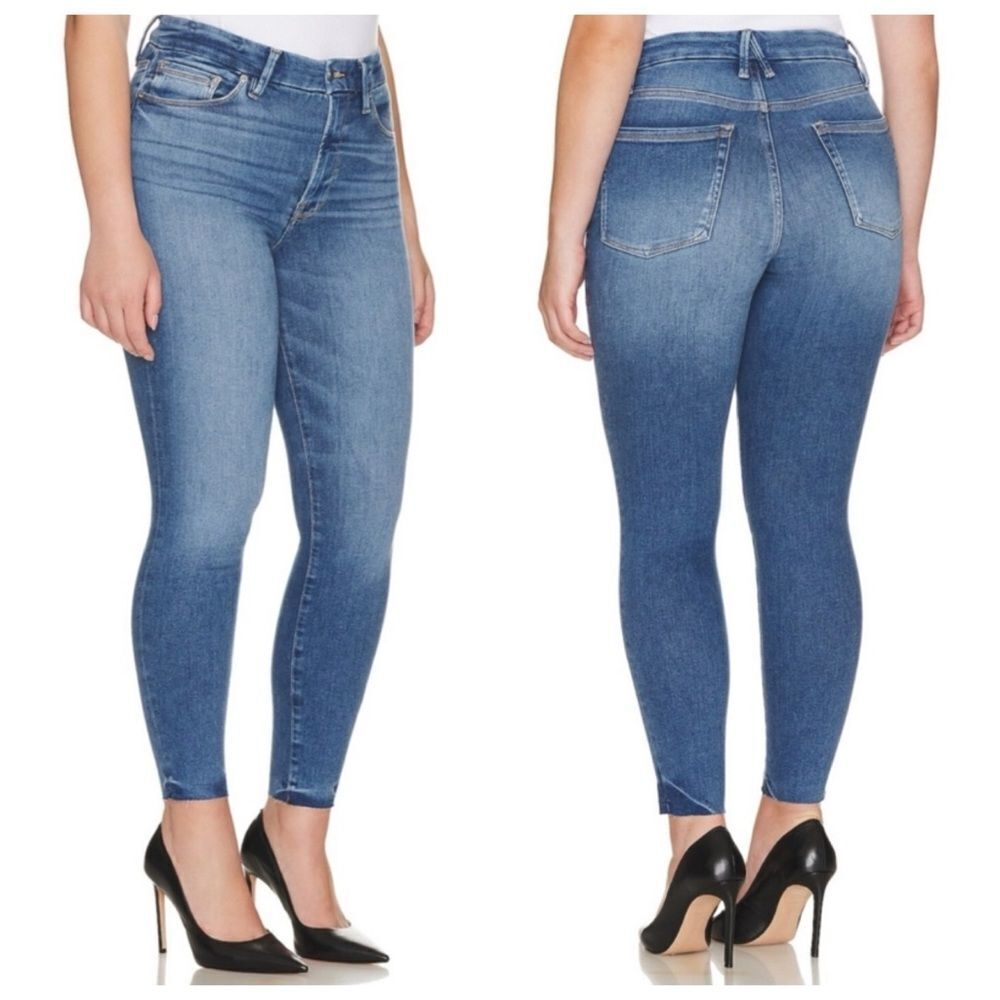 Good American Always Fits Calik Denim New Tags Raw Hem size 28 30 32
